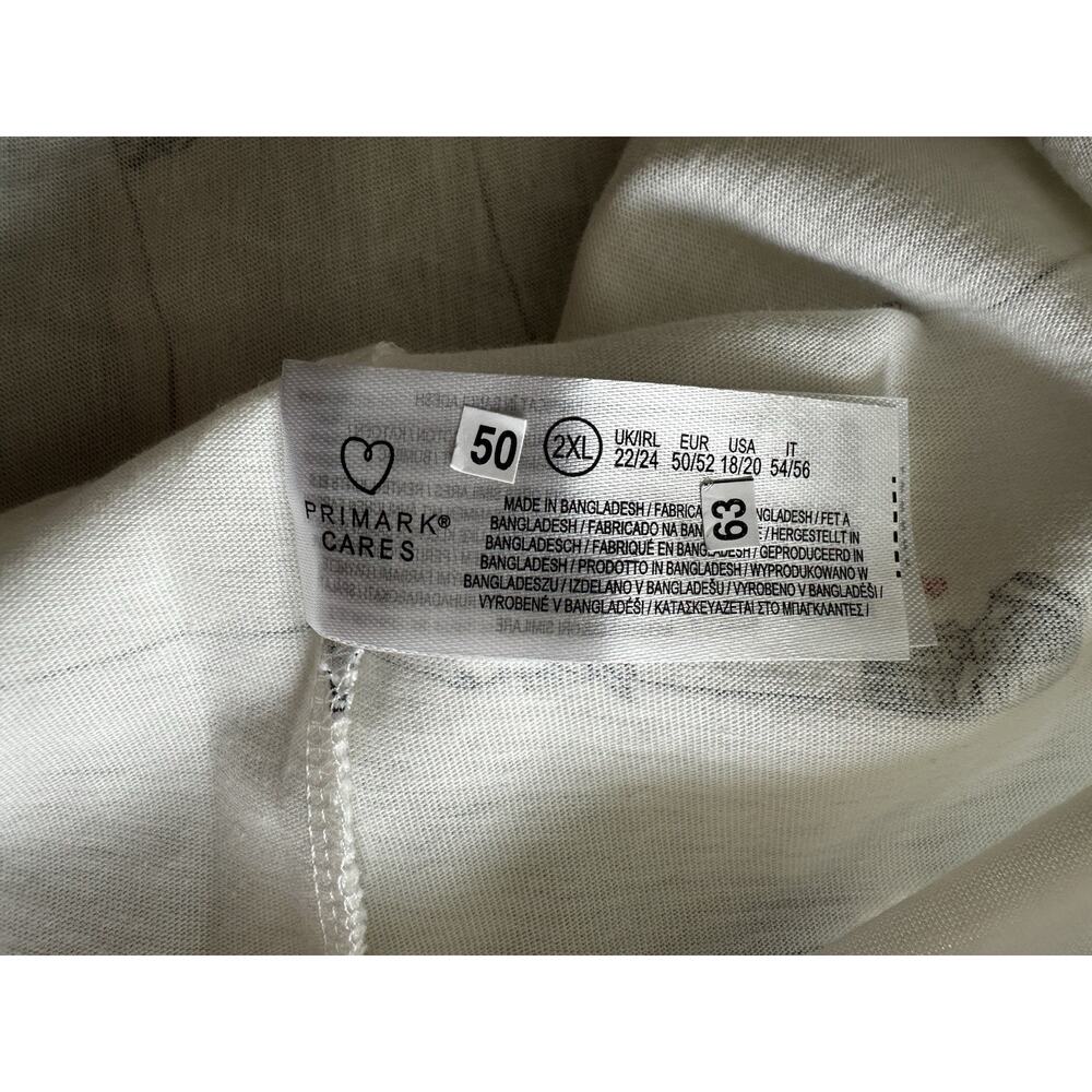 NWOT Primark Cares 100% Cotton Crewneck T-shirt Micro Landmarks T-shirt 2XL - Picture 5 of 7